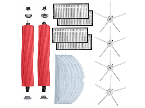 Accesorios para aspirador | INF Kit de 14 accesorios para Xiaomi Roborock S7, Blanco / Rojo