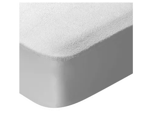 Protector de cama | PIKOLIN HOME Rizo de Algodón Aloe Vera Impermeable OEKOTEX Para pieles atópicas, 80 cm x 200 cm, Rizo de algodón, Blanco