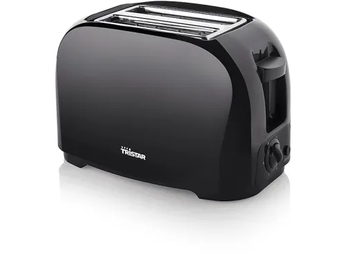 Tostadora | TRISTAR BR-1025, 800 W, 2 ranuras, 2 rebanadas, 6 niveles tostado, Negro