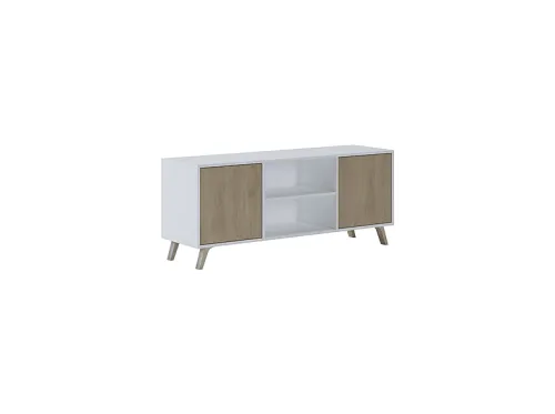 Mueble de TV | DUEHOME Wind, , 136,8 cm x 56,9 cm x 39,6 cm, Blanco - Puccini