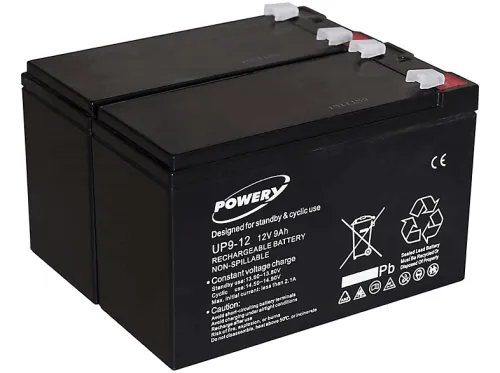 Baterías de Plomo | APC Powery Batería de GEL para SAI APC Smart-UPS SC 1000 - 2U Montaje en Rack/Torre 9Ah 12V