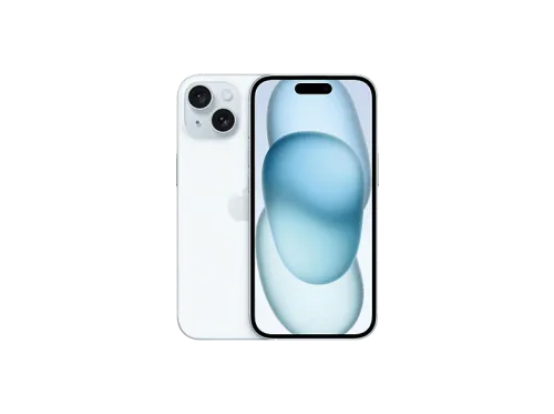 APPLE iPhone 15, Blue, Móvil iOS, 128 GB, 6 GB RAM, 6,1 " Super Retina XDR, Ceramic Shield, Recubrimiento oleofóbico, Anti-huellas, Processor, 3349 mAh
