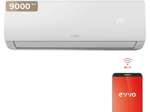 Split 1x1 | EVVO EVVO Clima WIFI 1x1 9000 BTU hasta 16 m2, 9000 fg/h, Función Inverter, Blanco