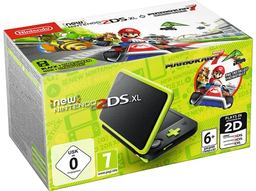 Consola Nintendo 2DS | NINTENDO New 2DS XL + Mario Kart 7, 256 MB, Verde lima