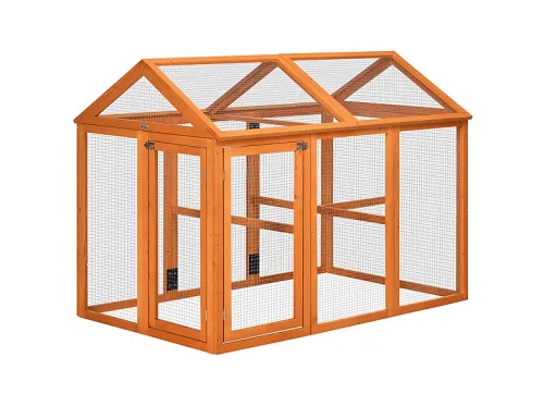 Gallinero de Exterior | PAWHUT D51-364V00OG, para Mascota pequeña, Naranja
