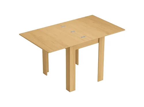 Mesa de comedor | HOMCOM 83A-439V80ND, Melamina de Madera, Acero, 80 cm x 140 cm, Madera Natural