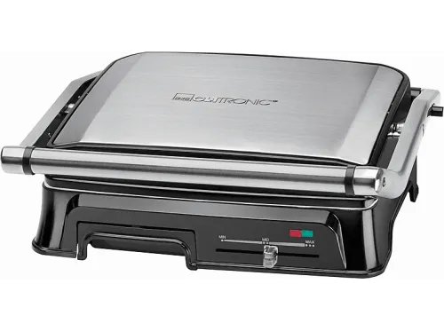 Plancha de asar | CLATRONIC KG 3571, 2000 W, Cerámica, 295 x 235 mm, Plata