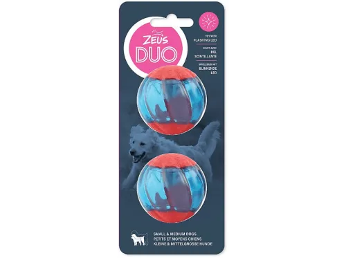Juguete para mascota | ZEUS Pelotas Duo - Pack de 2 - Led, para Perro, Blue