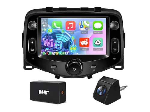 Autorradio | Peugeot 108/Citroen C1/Toyota Aygo 2015-2021 2+64G SMORGR, 7 "", 2*USB, Black