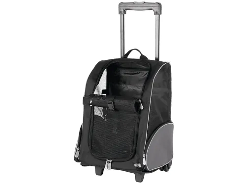 Transportín para mascotas | TRIXIE 2880, para Mascota pequeña, carga máxima 8 kg, Negro, Gris