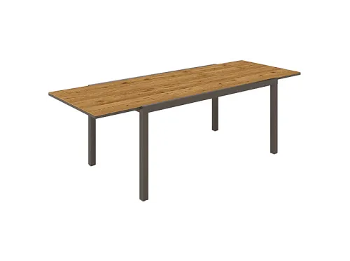 Mesa de jardín | OUTSUNNY 84G-605V02BN, Aluminio, DPC, 90 cm x 240 cm, Marrón
