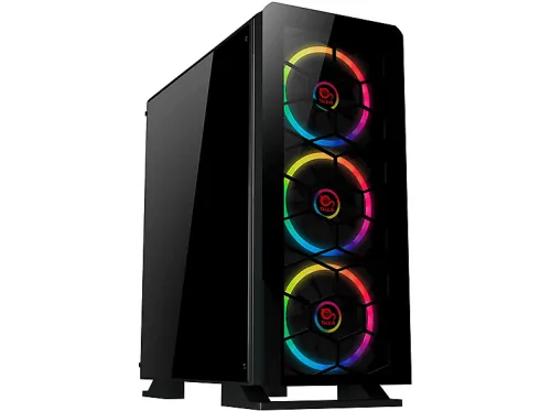 PC Gaming | MEGAMANIA Draco, AMD Ryzen 7 5700X Octa Core up to 4.6GHz Turbo, 32 GB RAM, 2 TB SSD, Radeon™ RX 6600 XT, Windows 11 Pro, Negro