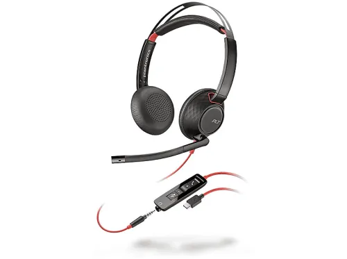 Auriculares de oficina | 207586-201 POLY, Circumaurales, Negro