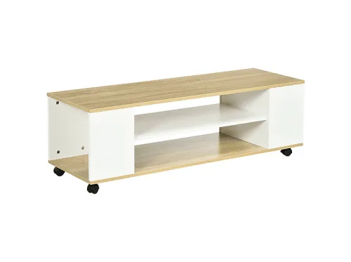 Mueble de TV | HOMCOM 839-648V00WT, Blanco