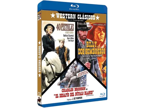 Western Clásicos 3 BDRs Billy dos Sombreros + 40 Pistolas + El Desafío del Bufalo Blanco | Blu-ray