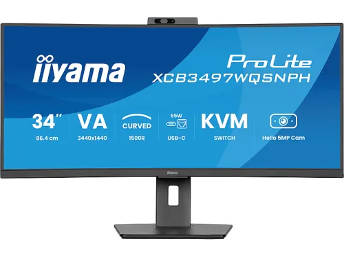 Monitor | IIYAMA ProLite XCB3497WQSNPH-B1, 34 ", 2K UltraWide QHD, 0,4 ms, 120 Hz, Negro