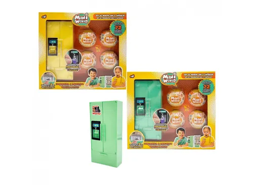 Accesorio para muñecas | BIZAK Mini World Set Nevera con 4 Cápsulas Surtido