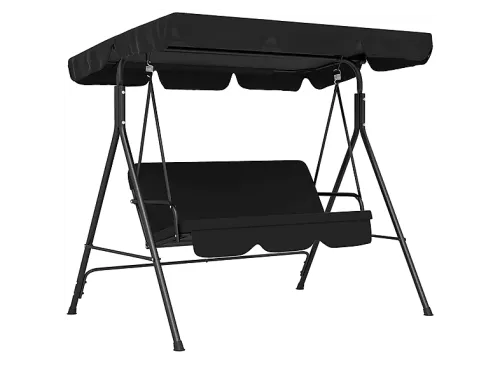Columpio de jardín | OUTSUNNY 84A-054V05BK, 110 cm x 172 cm x 153 cm, Acero, Poliéster, Negro