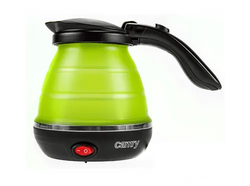 Hervidor de agua | CAMRY CR 1265, Hervidor Agua Eléctrico Plegable, 0,5L, Silicona sin BPA, Resistencia Oculta, Apagado Autom, 750 W, 0.5 l, Verde