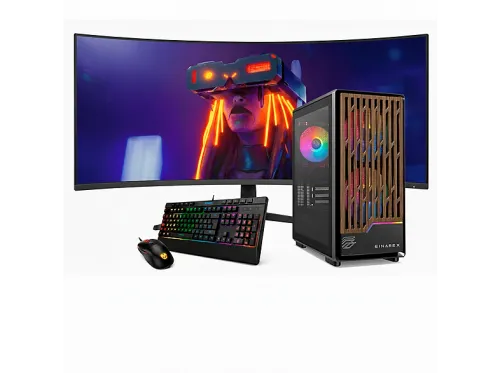 Pack PC Gaming | NEOPC Einarex Pulse PM400, Ryzen™ 9, 16 GB RAM, 2 TB SSD, GeForce RTX™ 5070, Windows, Monitor 34 " UWQHD, Negro