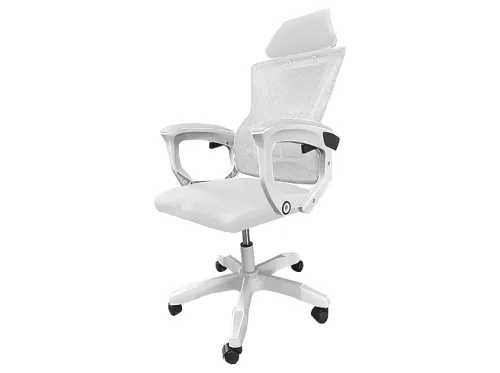 Silla de oficina | NYANA Ergonómica Malla Nyana Tech | Reposacabezas | Reclinable | Soporte Lumbar | 5 Ruedas, Blanco