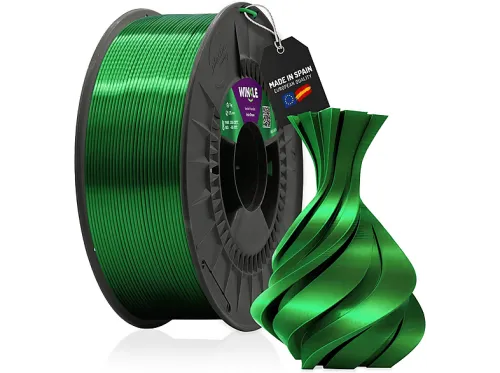 Bobina de filamento | WINKLE PLA Silk (Seda) Verde Irlandés 1.75mm 1kg