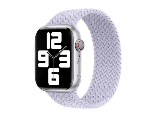 Correa | Solo Loop trenzado - Cierre, Ajustable, Compatible Watch 44/45/46/49 mm APPLE, Violeta