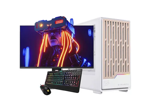 Pack PC gaming | NEOPC Einarex P400, AMD Ryzen 9, 16 GB RAM, 1 TB SSD, GeForce RTX™ 5060, Windows, Monitor 27 " Full-HD, Blanco