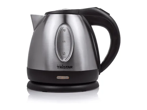Hervidor de agua | TRISTAR WK1323, 1500 W, 1.2 l, Acero Inoxidable
