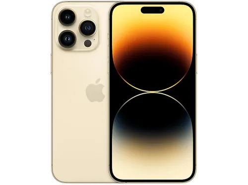 APPLE iPhone 14 Pro Max, Gold, Móvil iOS, 256 GB, 6 GB RAM, 6,7 " OLED, Ceramic Shield, 120 Hz, Recubrimiento oleofóbico, Anti-huellas, Processor, 4323 mAh