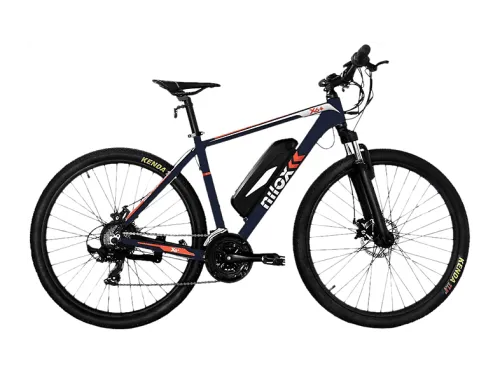 Bicicleta de ciudad | NILOX 30NXEB275VFM1V3, Bicicleta eléctrica, 250 W, Negro, Azul