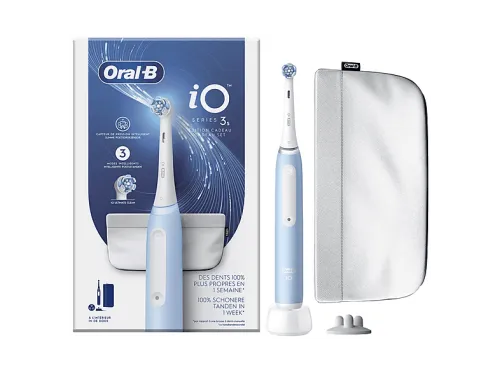 Cepillo eléctrico | ORAL-B IO3 AZUL + EDICIÓN ESPECIAL CON ESTUCHE, Azul y blanco