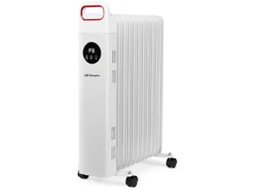 Radiador de aceite | ORBEGOZO ORBRAW2500, 2500 W, 3 niveles niveles de calor, 11 elementos, Blanco