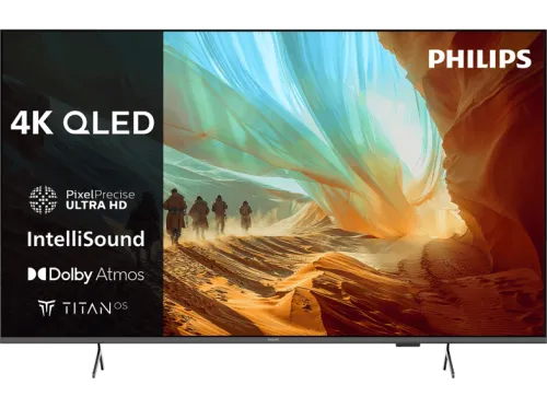 TV QLED 43" | Philips 43PQS7801/12, UHD 4K, Pixel Precise Ultra HD, Smart TV, DVB-T2, HDR10+, Dolby Atmos y DTS:X, Negro