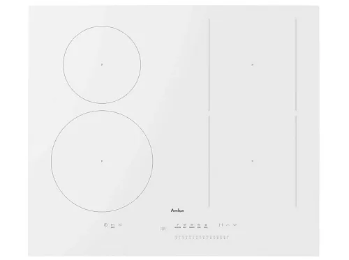 Placa de inducción | AMICA PIDH6141PHTSUN 3.0, 4 zonas, 592 mm, Blanco