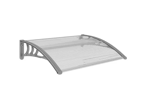 Marquesina exterior | OUTSUNNY B70-051V01, 75 cm x 100 cm x 23 cm, Policarbonato, Transparente