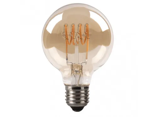 Bombilla | FABRILAMP Vintage Deco Globo, E27, 220-240 V, 2200 K, Ámbar