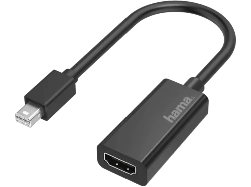 Adaptador de HDMI a Mini DisplayPort | Hama 00200332, UHD, HDMI in, Mini DisplayPort, Thunderbolt 2, Negro