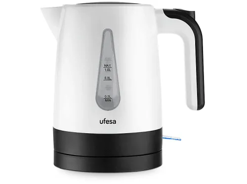 Hervidor de agua | UFESA Canyon, 1200 W, 1 l, Blanco