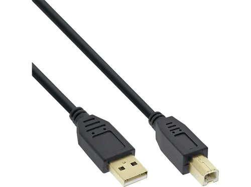 Cable USB | INLINE 4043718125074, USB 2.0, USB-A, USB-B, Negro