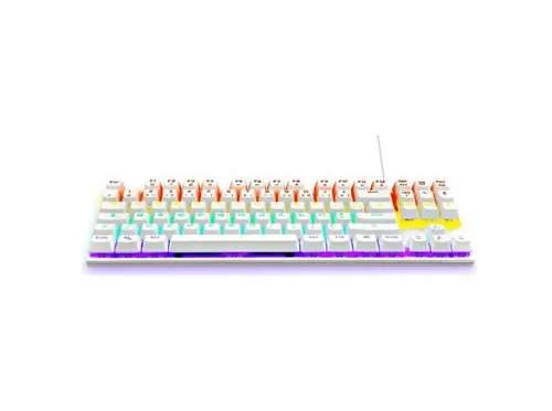 Teclado gaming | THE G-LAB Keyz Mercury TKL, Con cable, Teclas iluminadas, idioma: FR, Blanco