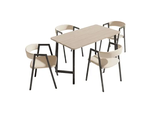 Conjunto de comedor | MIROYTENGO Pack y 4 comedor bergam y, Melamina, 120 cm x 70 cm