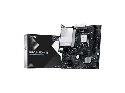 Moederbord | PRO H810M-B MSI, micro ATX, Intel H810, LGA 1851 (Socket V1), Multicolor
