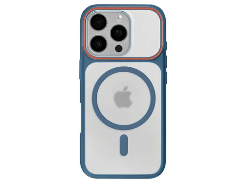 Carcasa para móvil | AVIZAR Dual Material Shield, Compatible con Apple iPhone 16 Pro, Azul oscuro