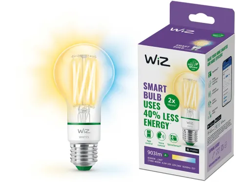 Bombilla inteligente | WIZ 8720169076037, Casquillo E27, Control por voz, Variable
