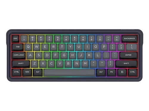 Teclado mecánico | REDRAGON Draconic V2, Inalámbrica y por cable, Teclas iluminadas, idioma: US, Negro-gris
