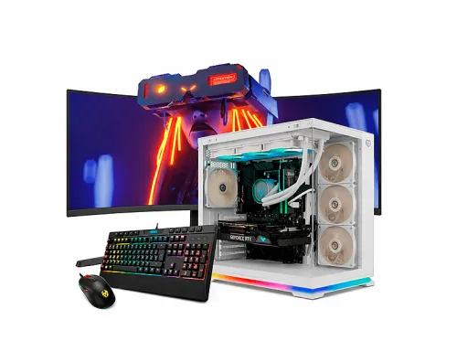 Pack PC Gaming | NEOPC Nox Hummer Galaxy, Ryzen™ 9, 32 GB RAM, 1 TB SSD, GeForce RTX™ 5060, Windows, Monitor 34 " UWQHD, Blanco
