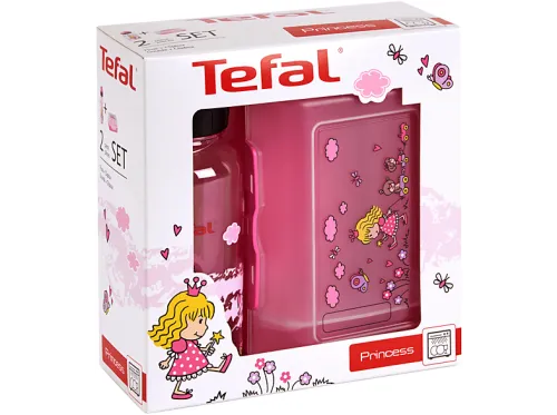 Pack fiambrera + botella | TEFAL K31691SET INFANTIL PRINCESA (BOTELLA + CLIPBOX)