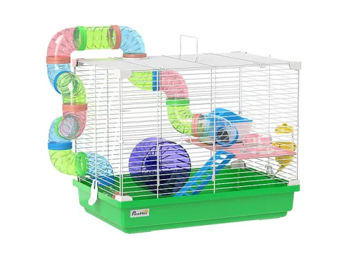 Jaula de hámster | PAWHUT D51-213V00GN, para Mascota pequeña, Verde