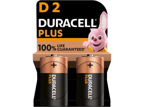 Pilas | Duracell Plus D, 2 Unidades, 1.5 V LR20/ MN1300, Tipo C